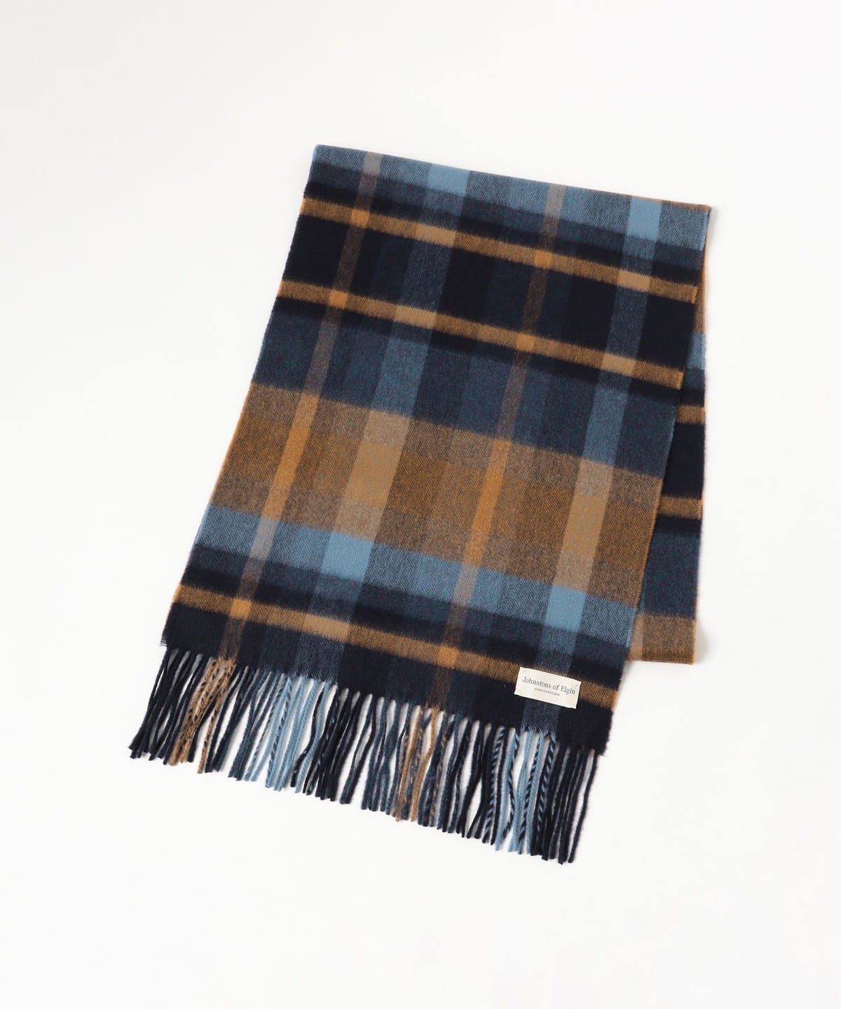 BEAMS F（ビームスF）Johnstons of Elgin / カシミヤ ブロックチェック