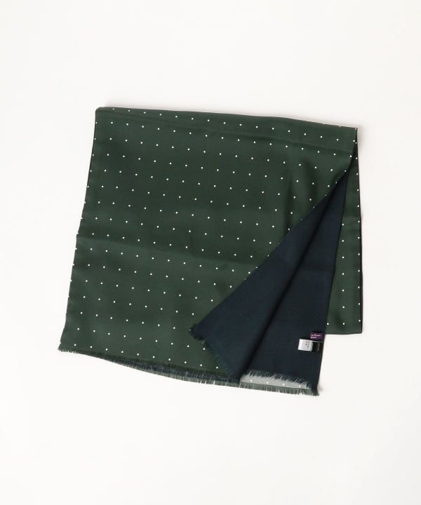 BEAMS F シルクドットスカーフ 黒 BEAMS F BEAMS Dot Scarf (Fashion