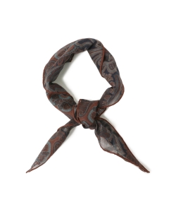 ▲PAOLO ALBIZZATI / コットン ペイズリープリント ネッカチーフ