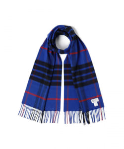 ▲Johnstons / カシミヤ ブロックチェック + ウインドウペーン マフラー