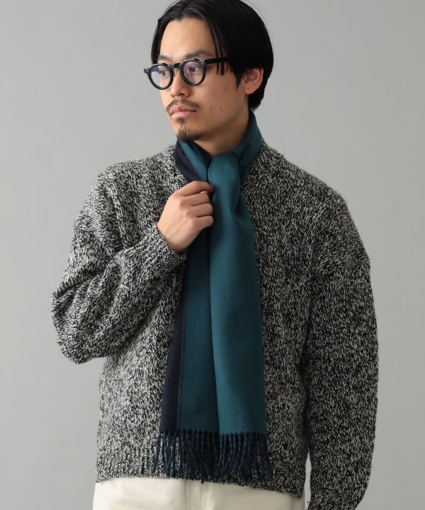 BEAMS F BEAMS / Cashmere solid reversible muffler (fashion miscellaneous  goods muffler Johnstons snood) mail order