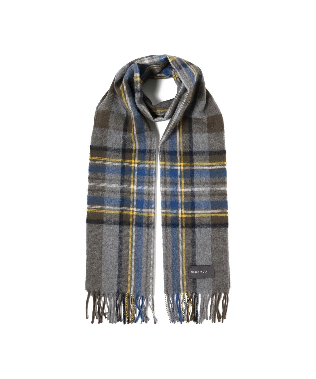 BEAMS F BEAMS Begg x Co / JR WILSFORD wool angora check muffler 