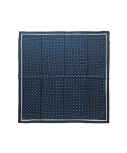 シルク ハンドプリント ドット柄 スカーフ