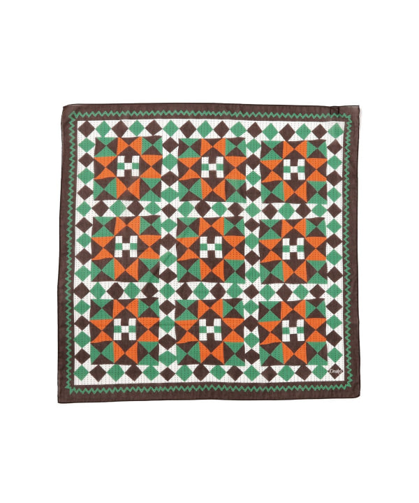 [Special order] Drake’s / Cotton Silk Patchwork Pattern Print Neckerchief