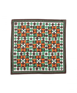 【別注】Drake’s / コットンシルク パッチワーク柄 プリント ネッカチーフ