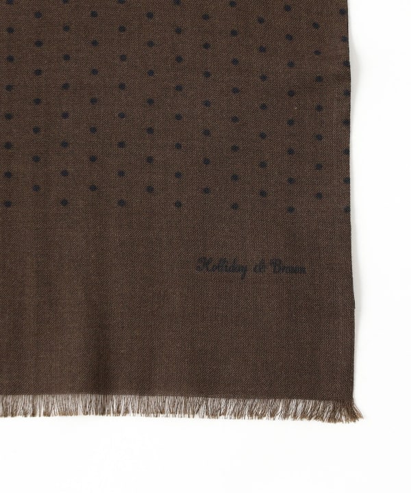【新品】holiday&brown ウールシルクドットストール ビームスf BEAMS F（ビームスF）Holliday & Brown / ウールシルク ドット