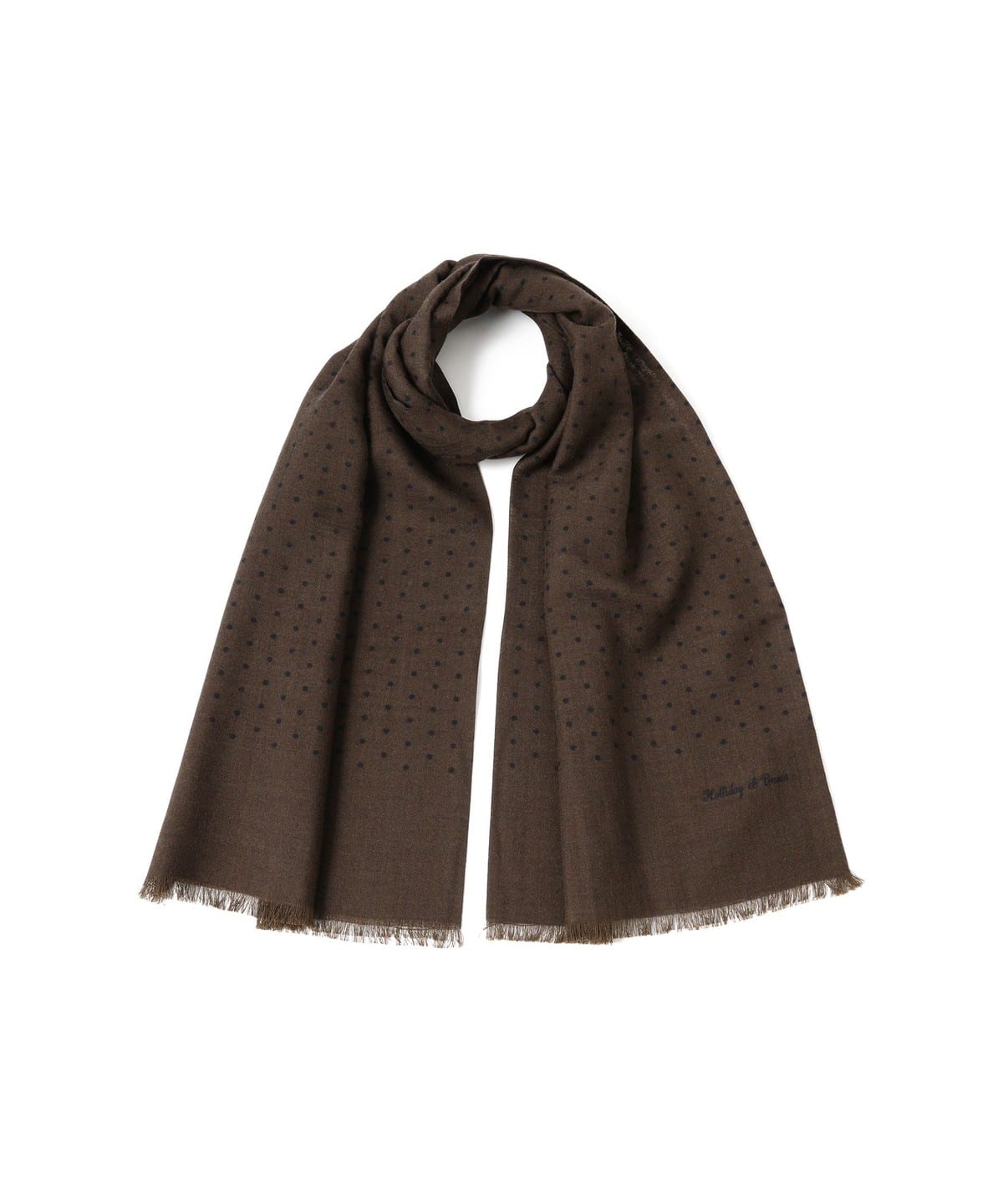 BEAMS F（ビームスF）Holliday & Brown / ウールシルク ドット