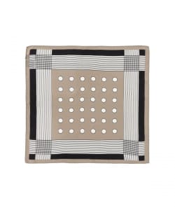 シルク ドット＋ライン柄 ポケットチーフ