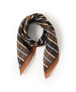 【別注】Vincenzo Miozza / コットンリネン マルチストライプ ネッカチーフ