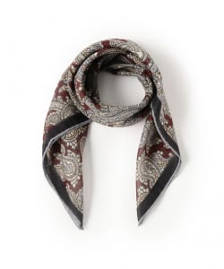 【別注】Vincenzo Miozza / コットンリネン ペイズリー柄 ネッカチーフ