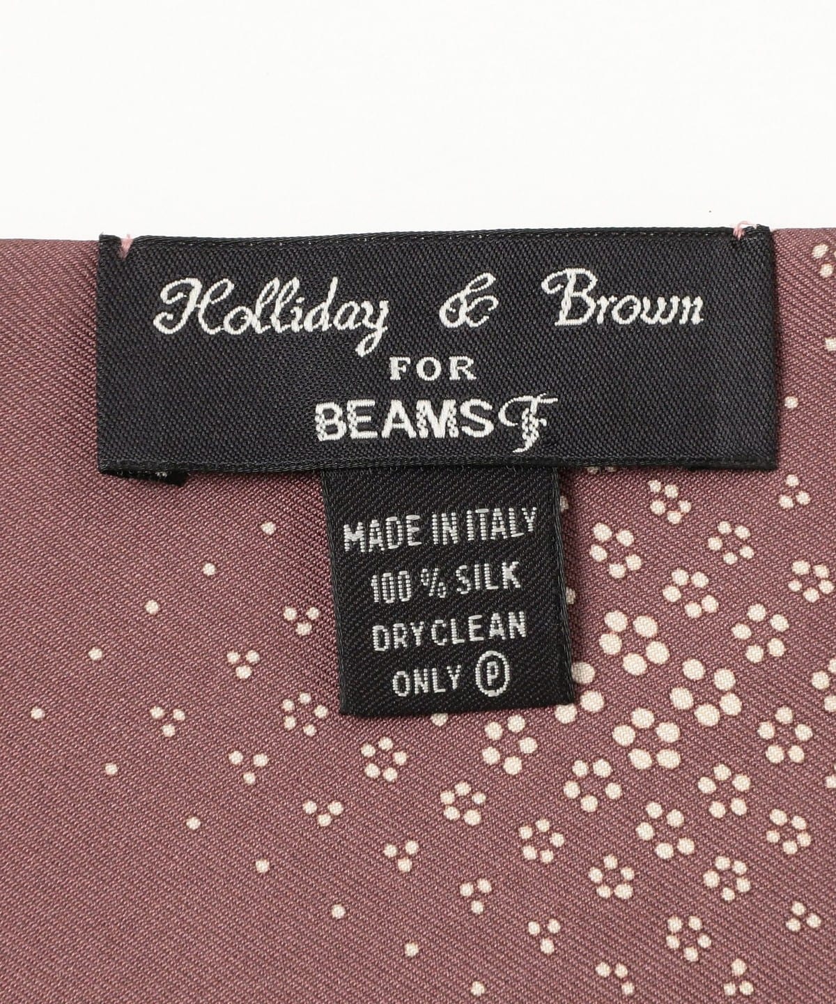 BEAMS F（ビームスF）Holliday & Brown / シルク ジオメトリック柄