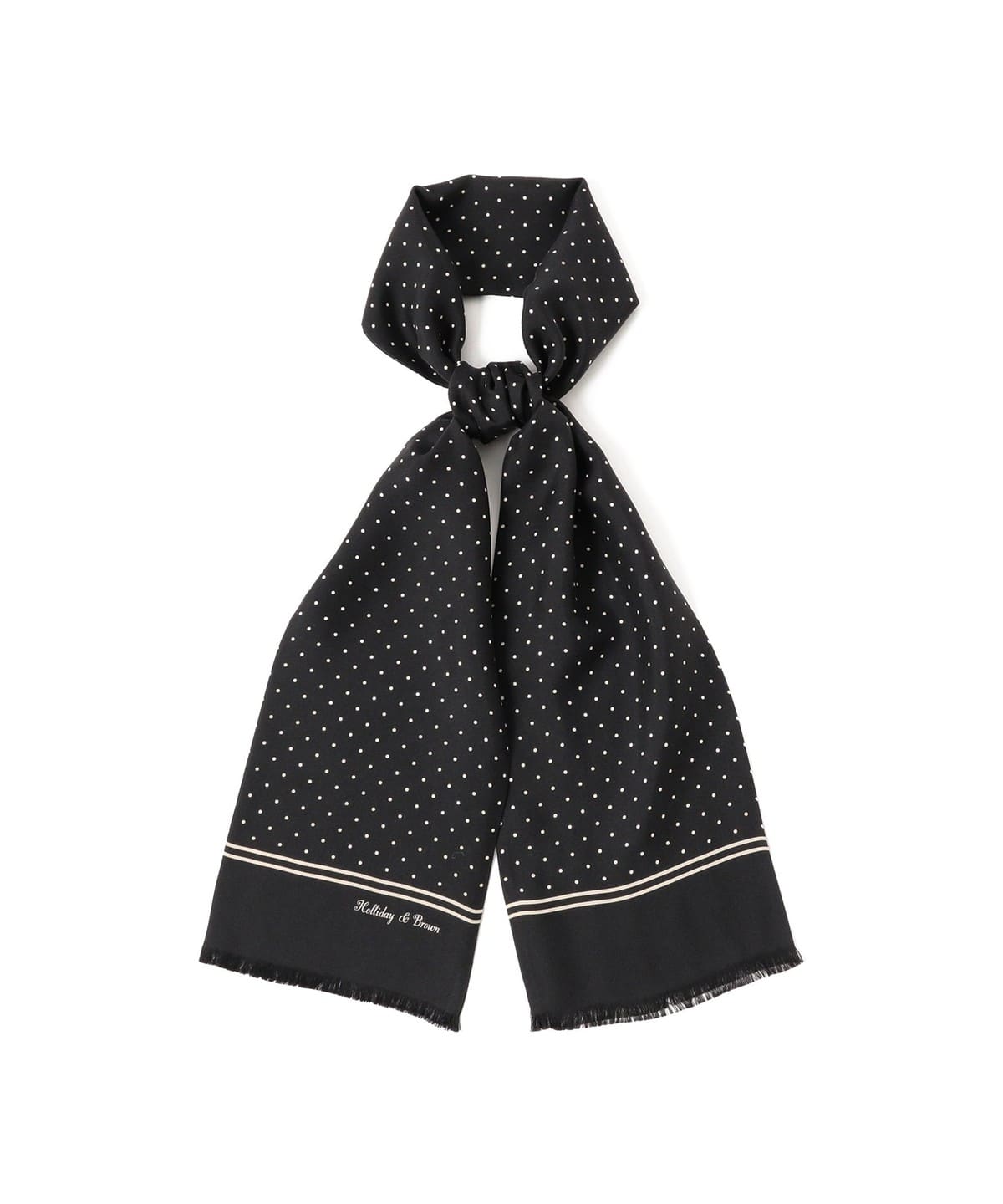 BEAMS F（ビームスF）Holliday & Brown / シルク ドット柄 スカーフ