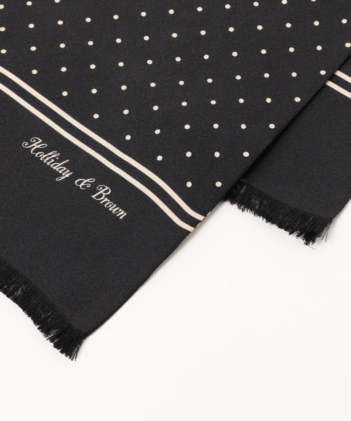 BEAMS F（ビームスF）Holliday & Brown / シルク ドット柄 スカーフ