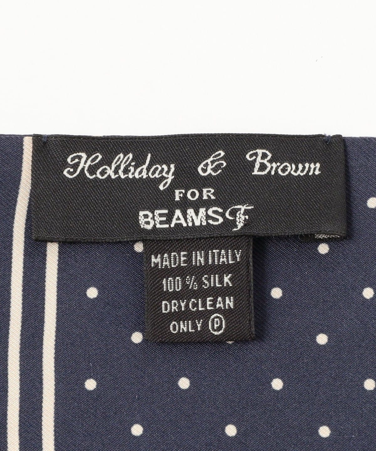 BEAMS F（ビームスF）Holliday & Brown / シルク ドット柄 スカーフ