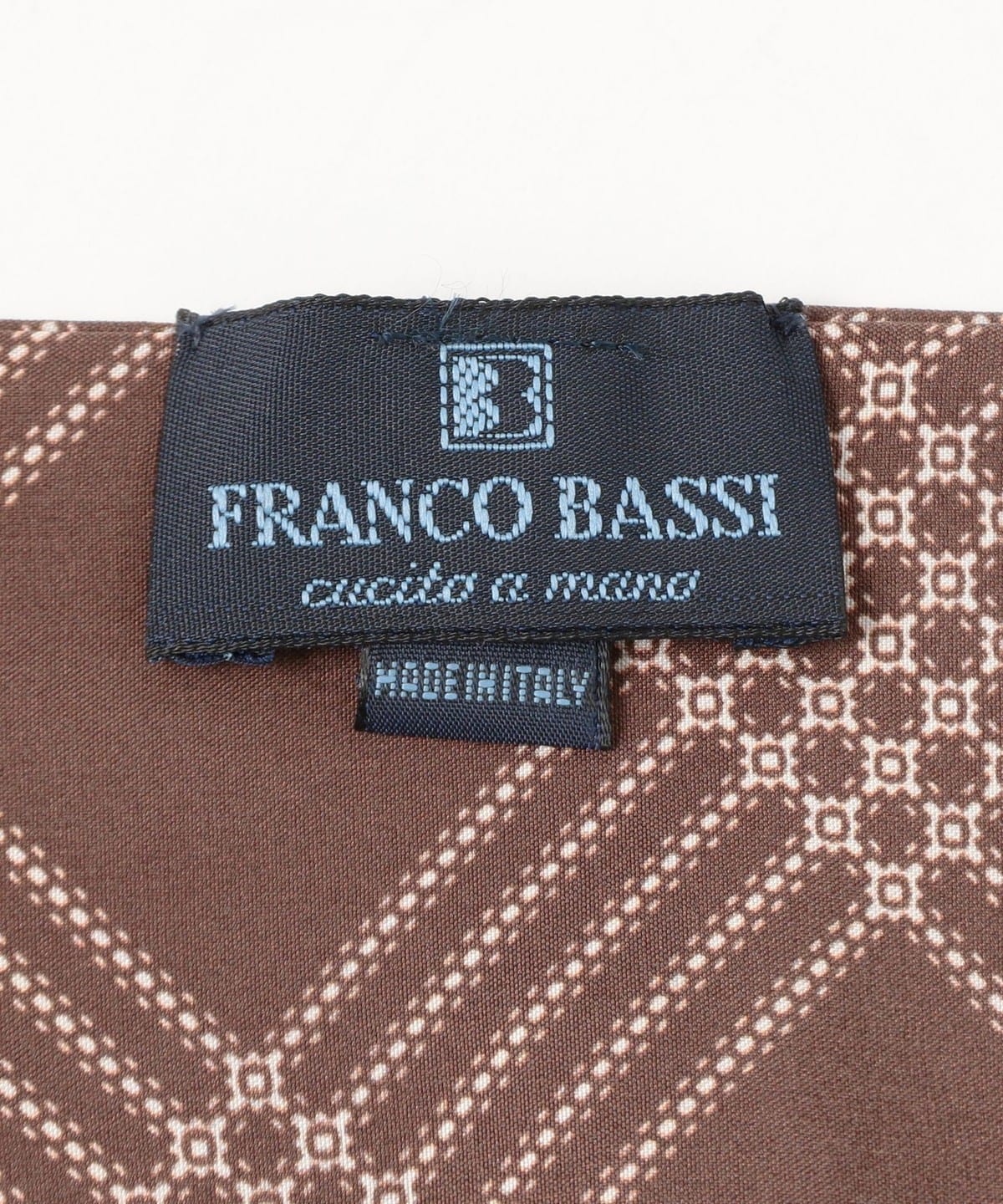 BEAMS F（ビームスF）FRANCO BASSI / シルク チェック柄 スカーフ