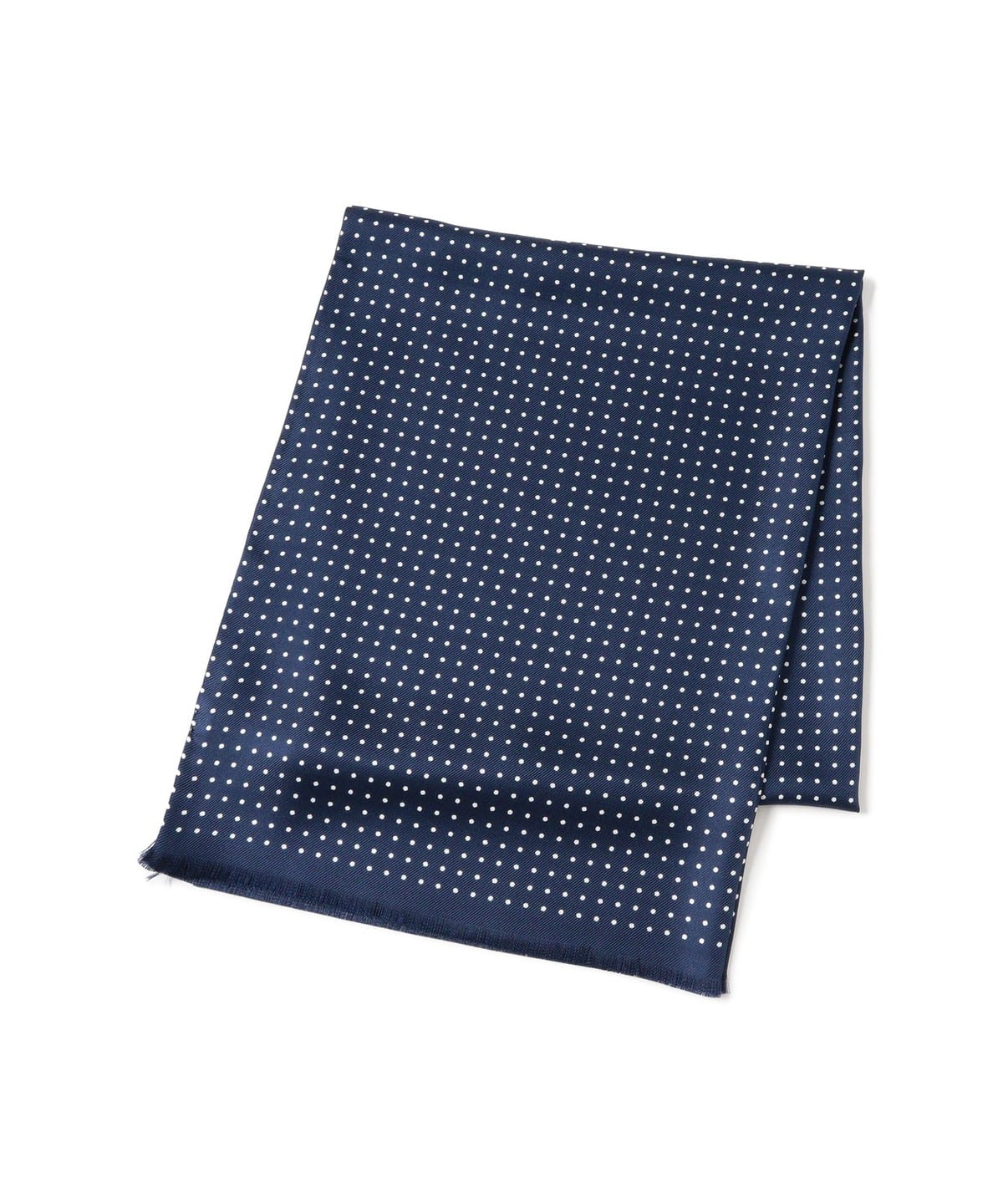 BEAMS BEAMS F シルクドットスカーフ ネイビー ビームスF 西口修平 F