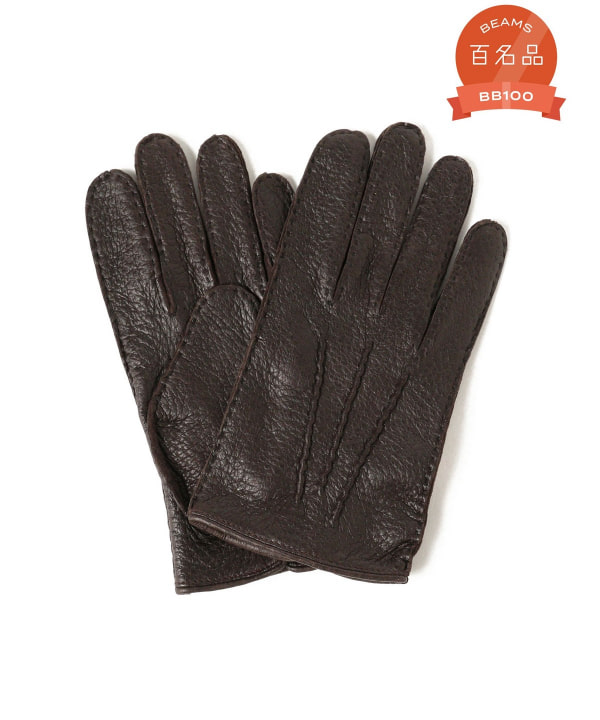 BEAMS F F DENTS / Unlined peccary leather gloves (fashion