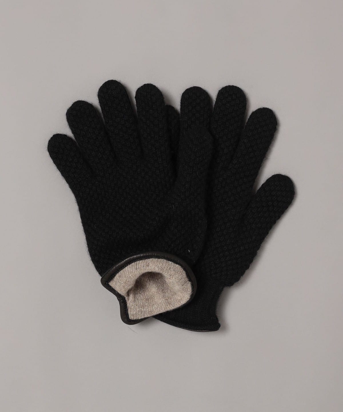 ALPO アルポ / カシミヤ ライニング ニット グローブ ファッション雑貨 MEN NERO ONE SIZE ALPO アルポ / カシミヤ ライニング ニット グローブ ファッション雑貨 MEN NERO ONE SIZE