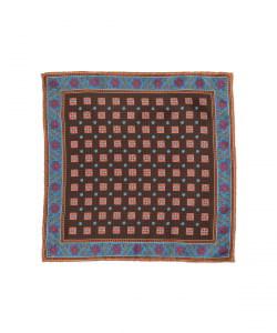 FRANCO BASSI / シルク 小紋柄 プリント チーフ