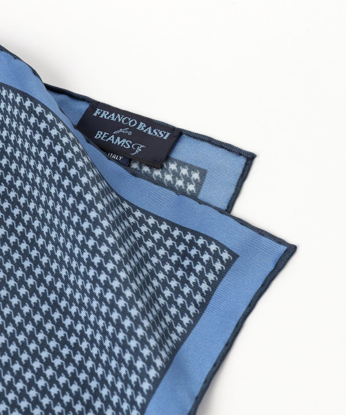 激安大特価！ BEAMS F（ビームスF）FRANCO BASSI / シルク ハウンドトゥース 小物