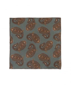 Holliday ＆ Brown / 男裝 蠶絲 變形蟲紋 印花 口袋巾