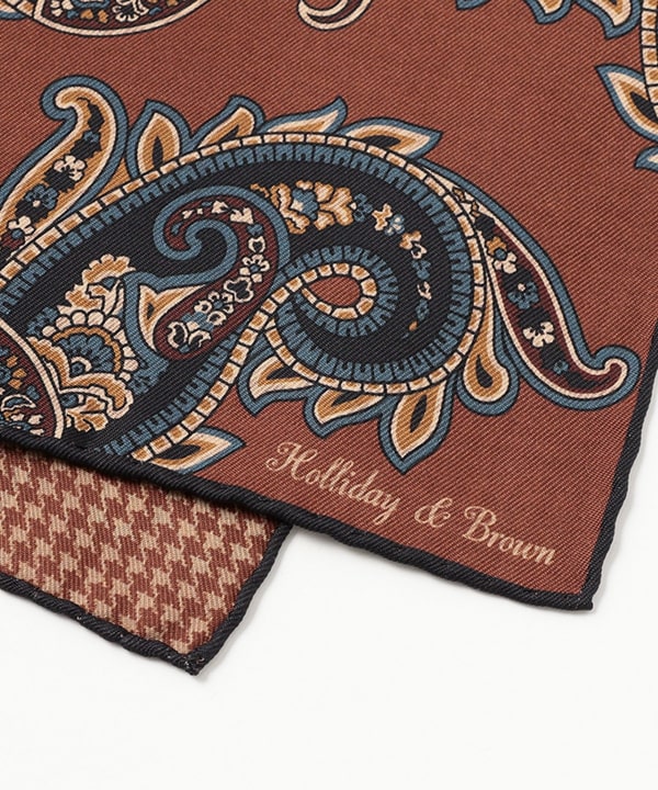 【新品】Holliday & Brown／ビッグペイズリー／プリント／ベージュ 新品】Holliday & Brown／ビッグペイズリー／プリント／ベージュ