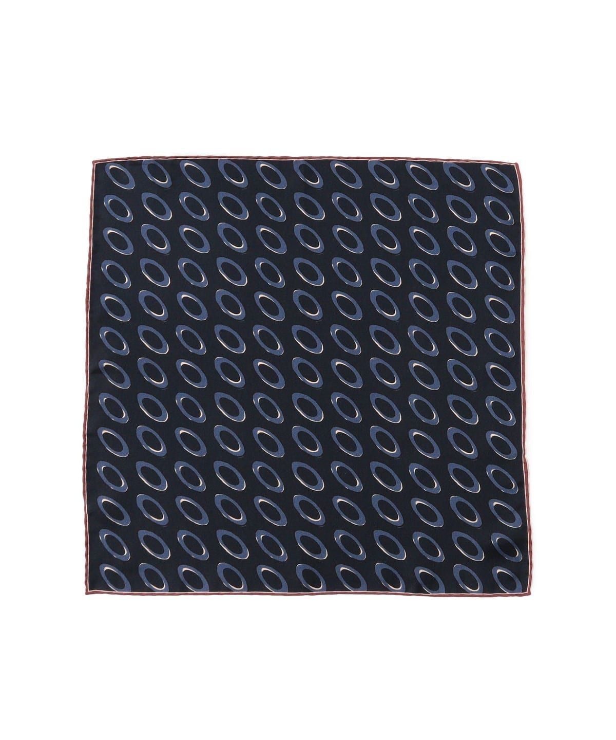 FRANCO BASSI フランコバッシ / シルク オーバル柄 プリント ポケットスクエア スーツ・ネクタイ MEN NAVY/3 ONE SIZE FRANCO BASSI フランコバッシ / シルク オーバル柄 プリント ポケットスクエア スーツ・ネクタイ MEN NAVY/3 ONE SIZE