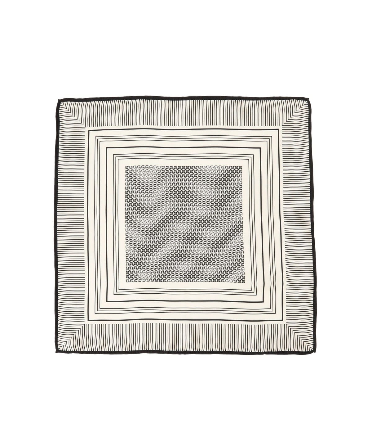 JOHN COMFORT ジョンコンフォート / シルク ジオメトリック柄 チーフ スーツ・ネクタイ MEN OFF WHT ONE SIZE JOHN COMFORT ジョンコンフォート / シルク ジオメトリック柄 チーフ スーツ・ネクタイ MEN OFF WHT ONE SIZE