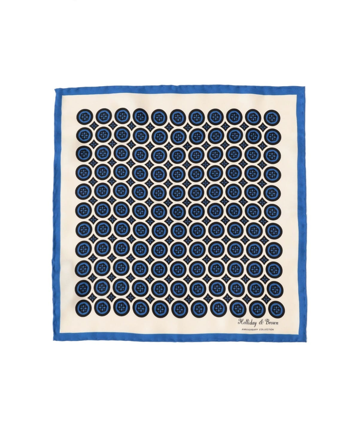 BEAMS F（ビームスF）Holliday ＆ Brown / シルク 小紋柄 チーフ