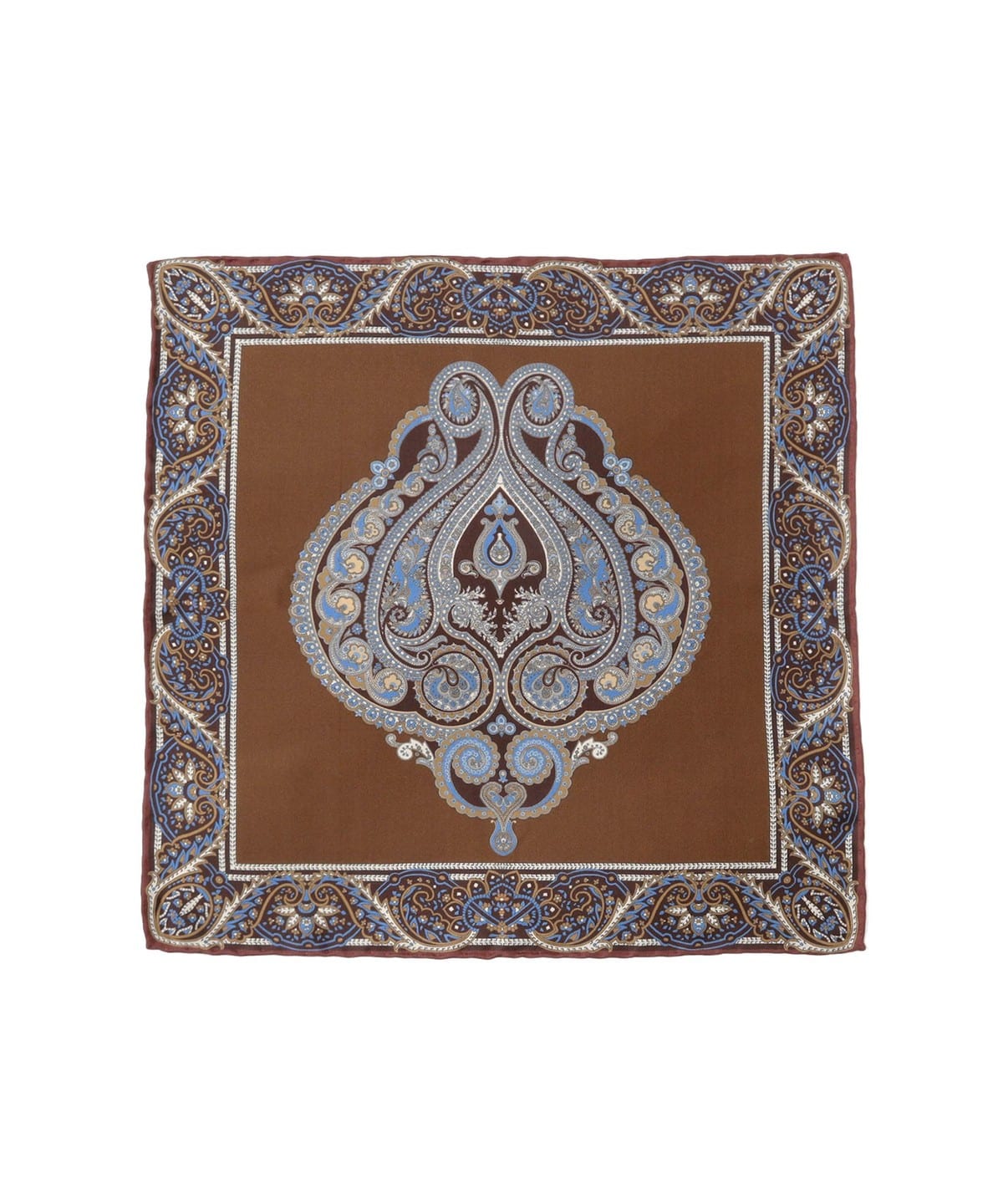 BEAMS F（ビームスF）FRANCO BASSI / シルク ペイズリー柄 ポケット