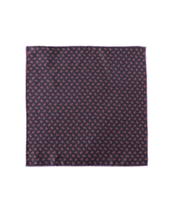 ▲BEAMS F / シルク ミニペイズリープリント チーフ