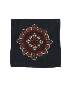 ▲Fumagalli / ウール フラワー プリント チーフ