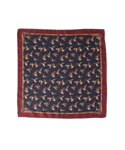 ▲BEAMS F / シルク バード柄 チーフ