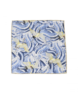 ROI DU LAC / シルク スワン柄 チーフ