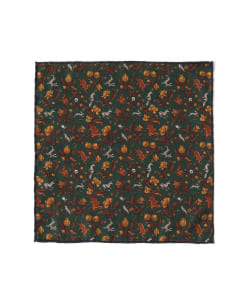 PAOLO ALBIZZATI / シルク アニマル×ペイズリー チーフ