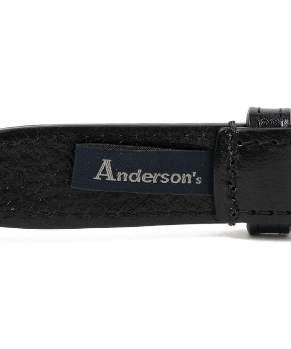 Anderson’s ブラウン メッシュ レザーベルト Size 30