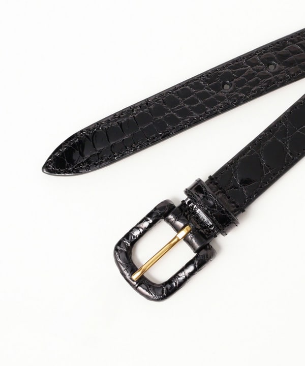 Anderson’s ビームスコラボ　リアルクロコ ベルト ブラウン系 メンズ BEAMS F（ビームスF）Anderson's / リアルクロコダイルレザー