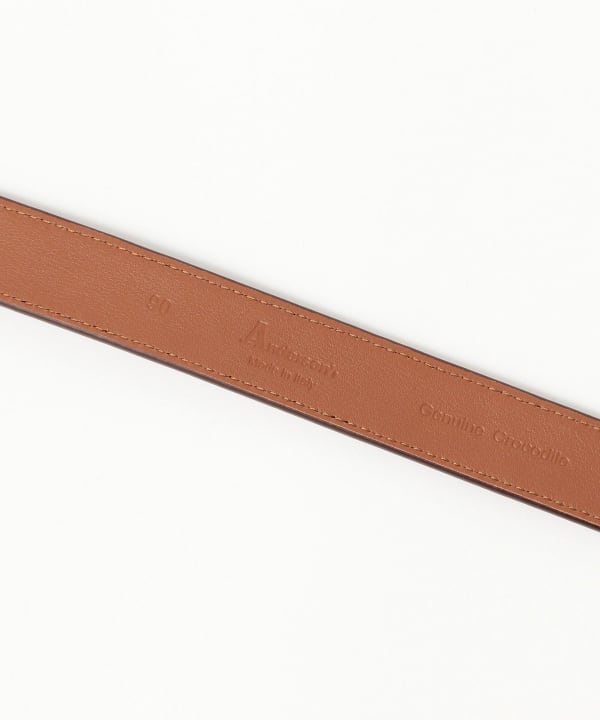 Anderson’s ビームスコラボ　リアルクロコ ベルト ブラウン系 メンズ BEAMS F（ビームスF）Anderson's / リアルクロコダイルレザー