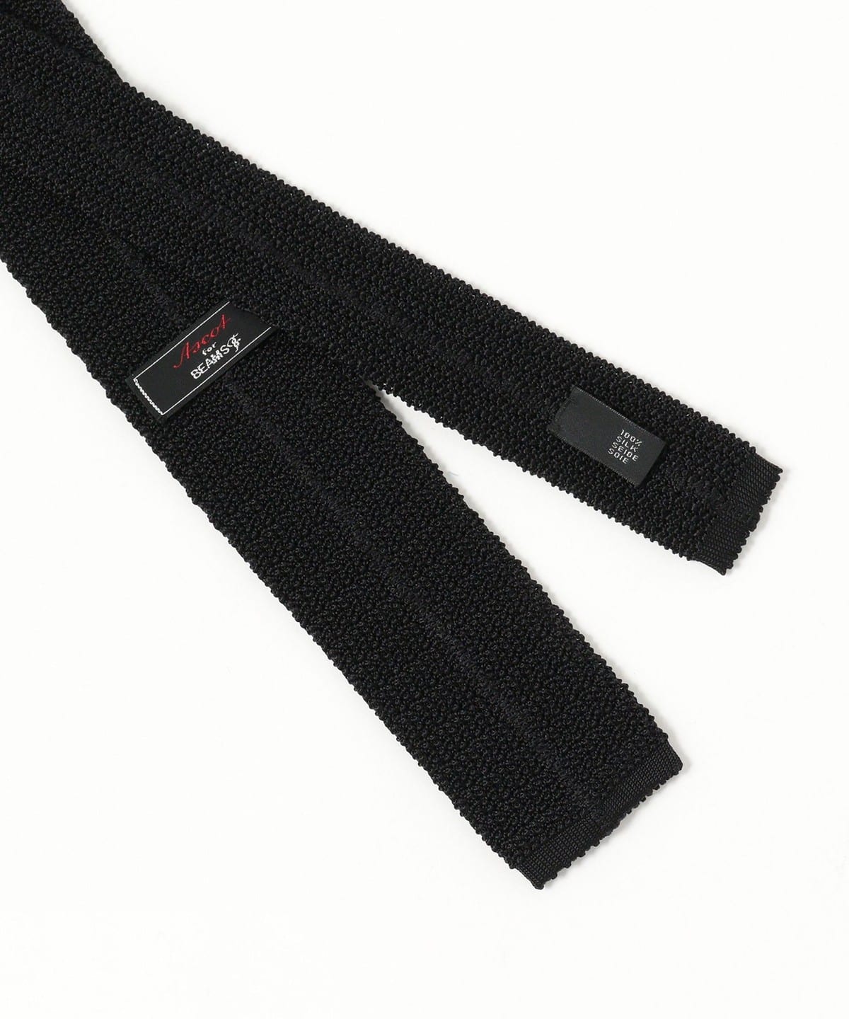 【タグ付き新品未使用品】 BEAMS F ASCOT ニットタイ ブラック BEAMS F（ビームスF）ASCOT / ニット タイ（スーツ・ネクタイ ネクタイ