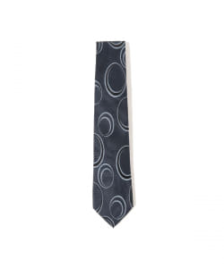 ■【FRANCO BASSI / サークル柄 ジャカード ネクタイ】