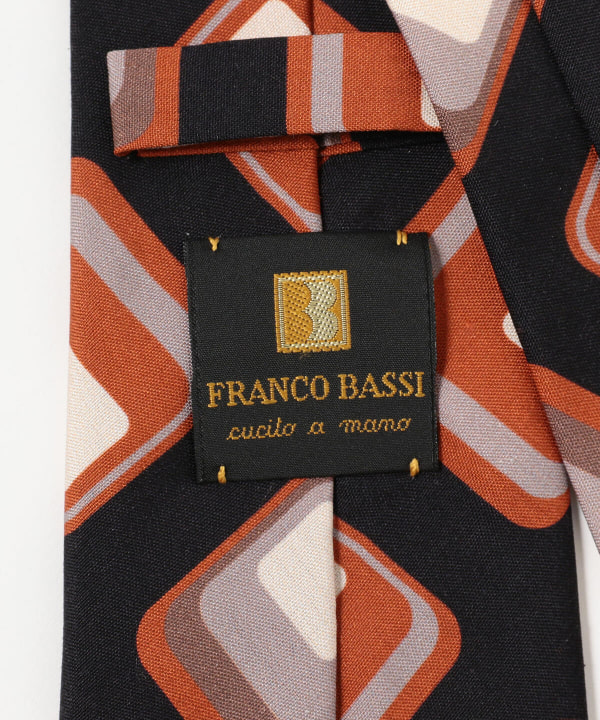 美品 FRANCO BASSI ネクタイ BEAMS F別注 レーヨン 千鳥柄 ファッションなデザイン