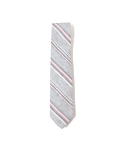 ■BREUER / シルクリネン ストライプ ネクタイ