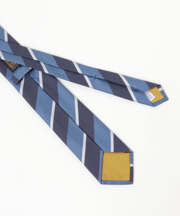 BEAMS F BEAMS FRANCO BASSI / Mixed fabric striped necktie