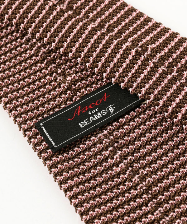 BEAMS F（ビームスF）ASCOT / ミニボーダー ニット タイ（スーツ