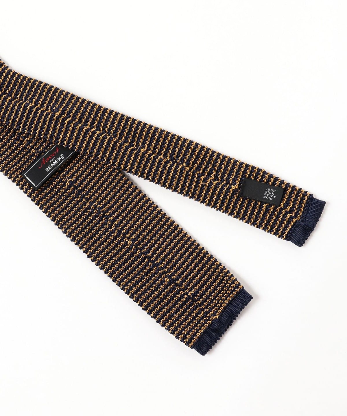 BEAMS F（ビームスF）ASCOT / ミニボーダー ニット タイ（スーツ