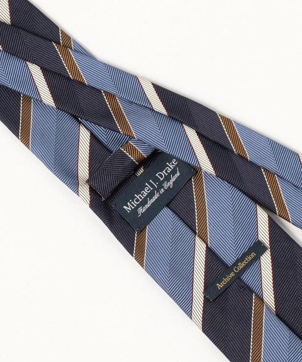 BEAMS F（ビームスF）Drake's / アーカイブ シルク ストライプ