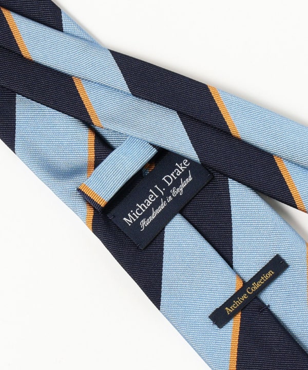 BEAMS F別注】Drake's ドレイクス 段落ち ストライプ ネクタイ BEAMS F