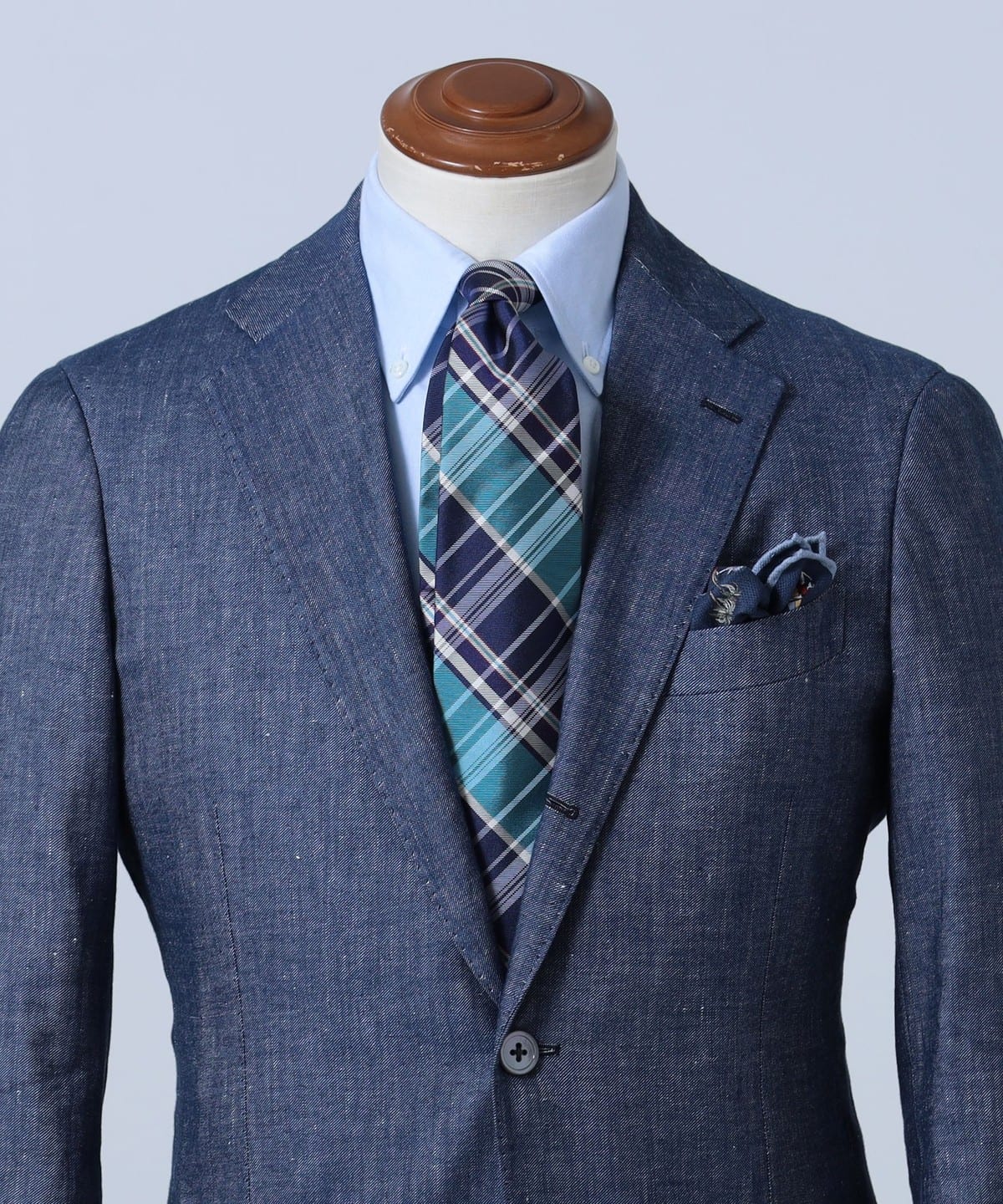FITZGERALD / シルク チェック柄 ネクタイ スーツ・ネクタイ MEN TURQUOISE ONE SIZE FITZGERALD / シルク チェック柄 ネクタイ スーツ・ネクタイ MEN TURQUOISE ONE SIZE
