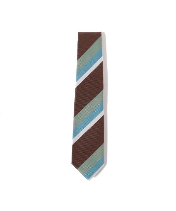 BEAMS F BEAMS FRANCO BASSI / Silk cotton striped necktie