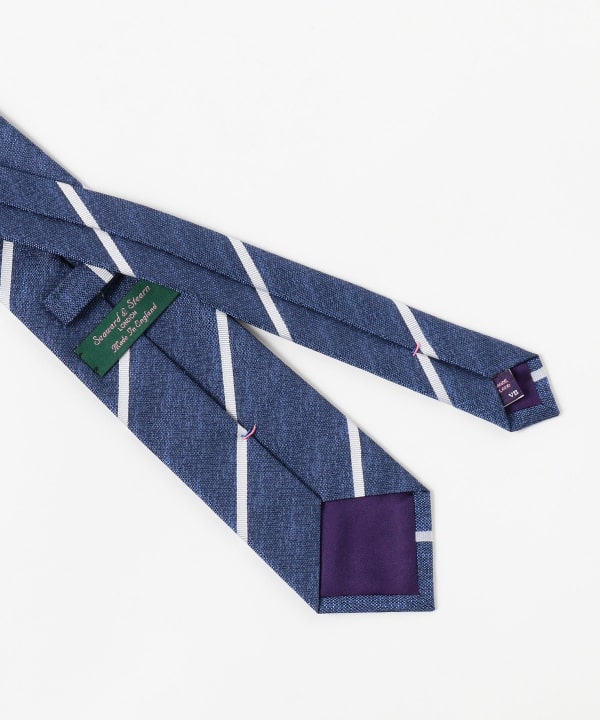 BEAMS F（ビームスF）Seaward & Stearn / シルク ストライプ